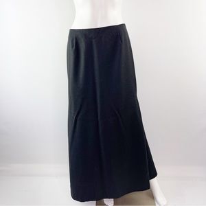 J. Crew Women's Black 100% Wool Maxi Skirt Size 8